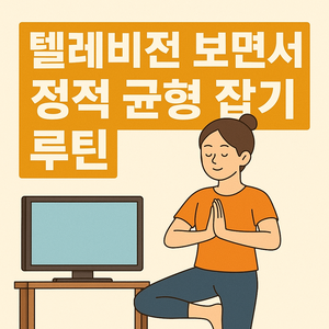 텔레비전 보면서 정적 균형 잡는 루틴