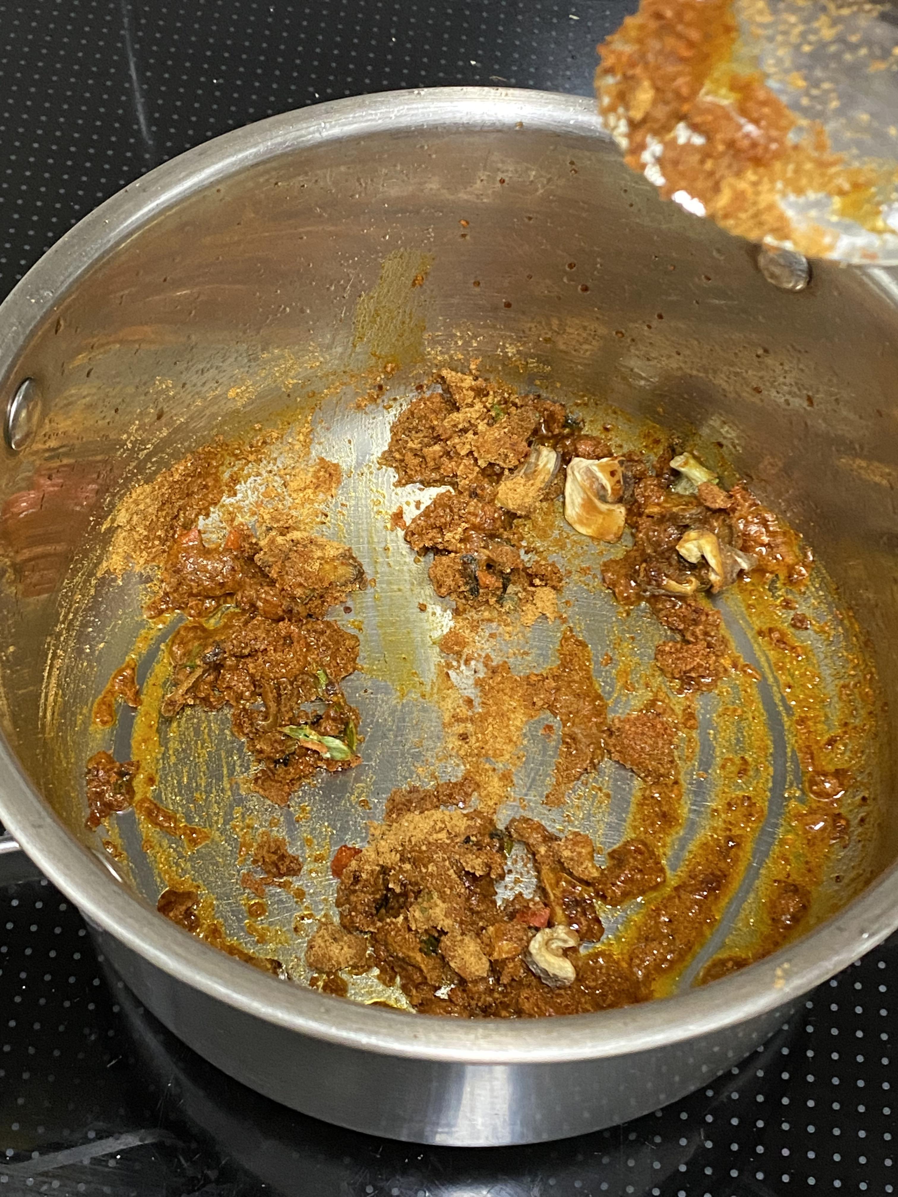 고춧가루 스프 볶기