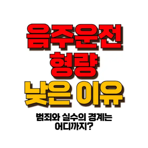 음주운전 형량이 낮은 이유 썸네일