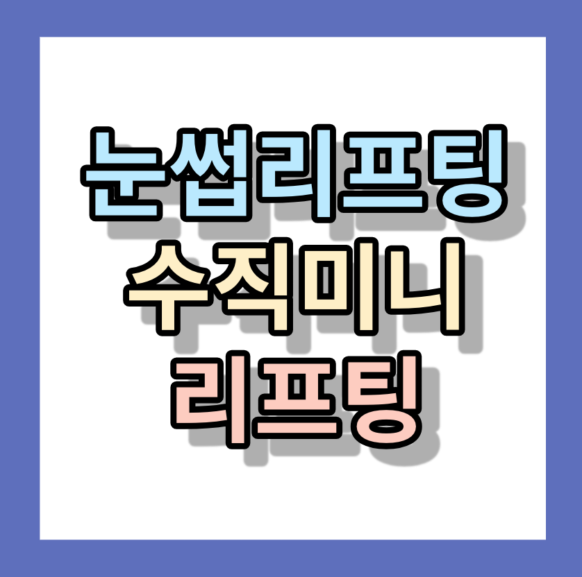 눈썹 리프팅 &lt;수직미니리프팅&gt;