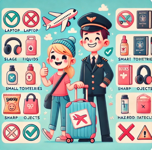 항공기 기내 반입 물품 관련하여 설명한 이미지