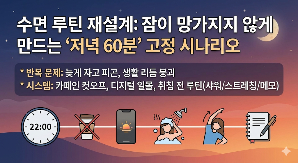 저녁 60분만 바꿔도 인생이 달라진다: 수면 루틴 재설계