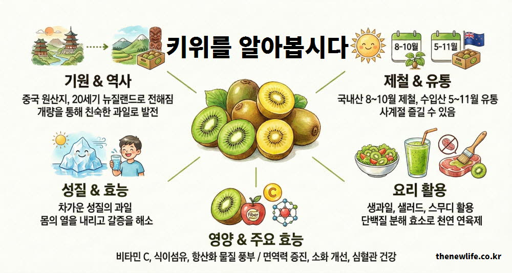 키위 효능 유래 기원 성질
