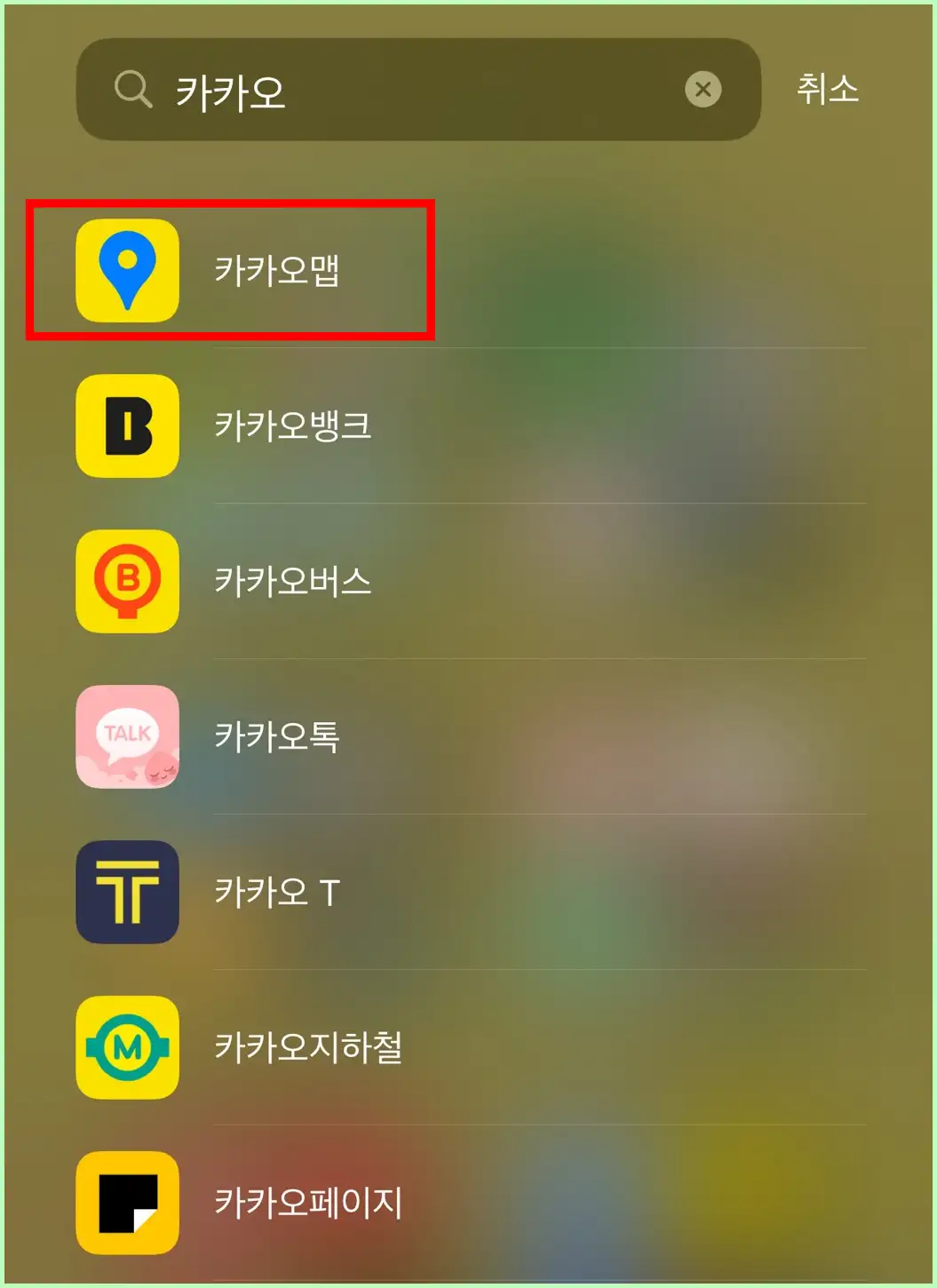 카카오맵 길찾기