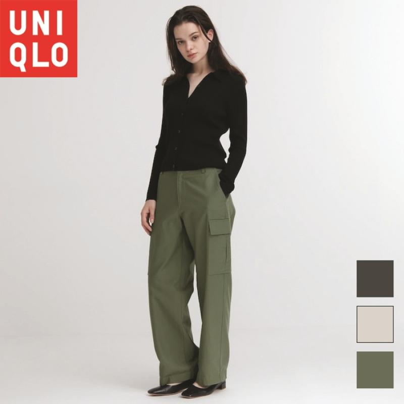 유니클로 와이드 스트레이트 카고 팬츠 461643