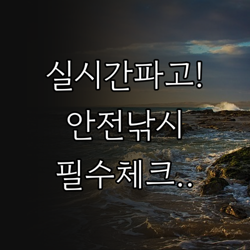 실시간 영해역 해상 기상 정보와 파고..