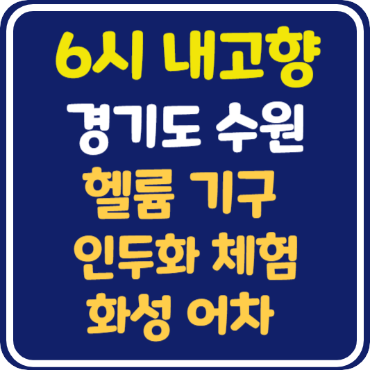6시 내고향 수원 헬륨기구, 인두화 체험, 화성어차 정보 안내