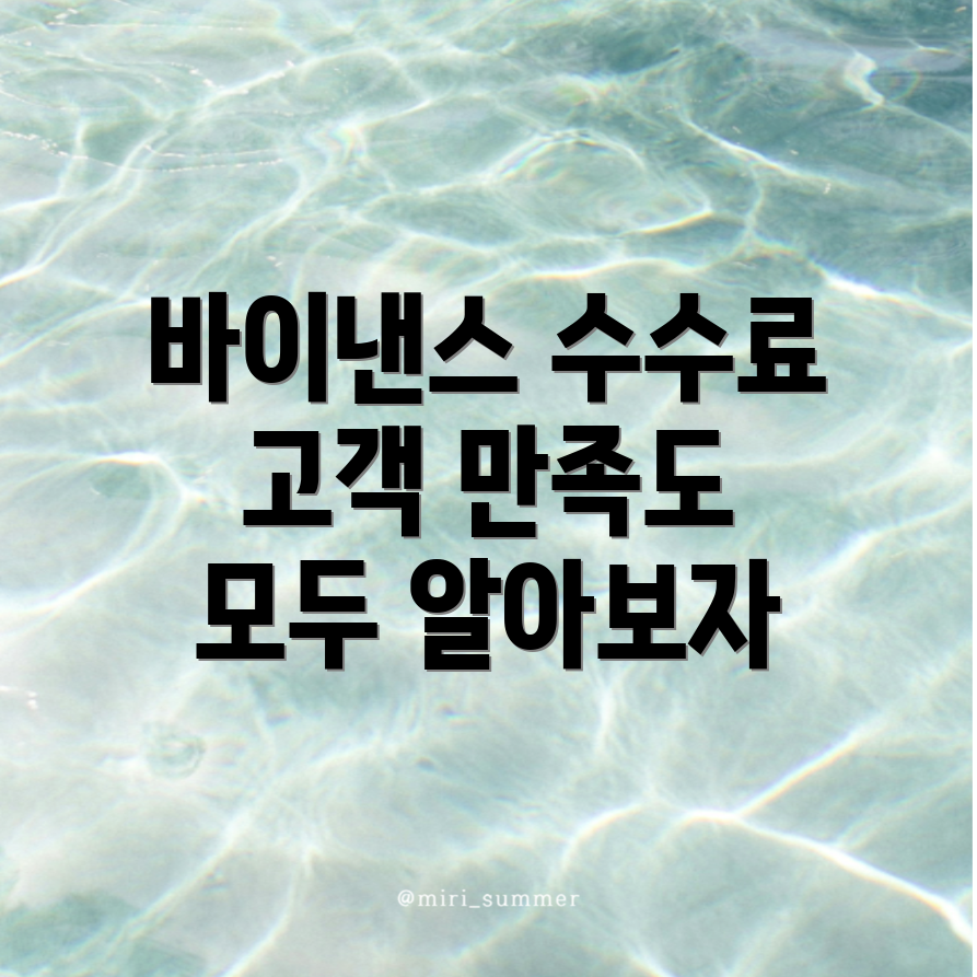 바이낸스 수수료