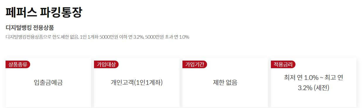 페퍼스 파킹통장