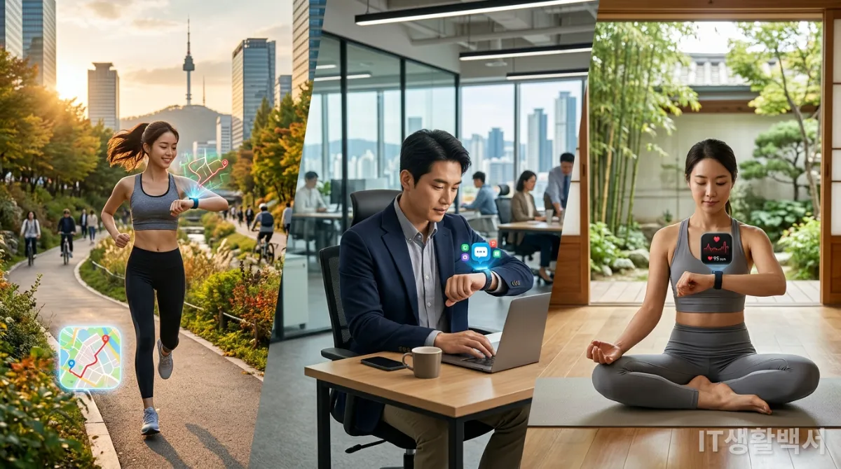 다양한 사람들이 스마트워치를 활용하는 모습