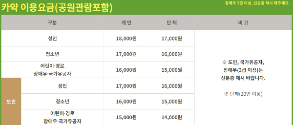 비체올린 이용요금