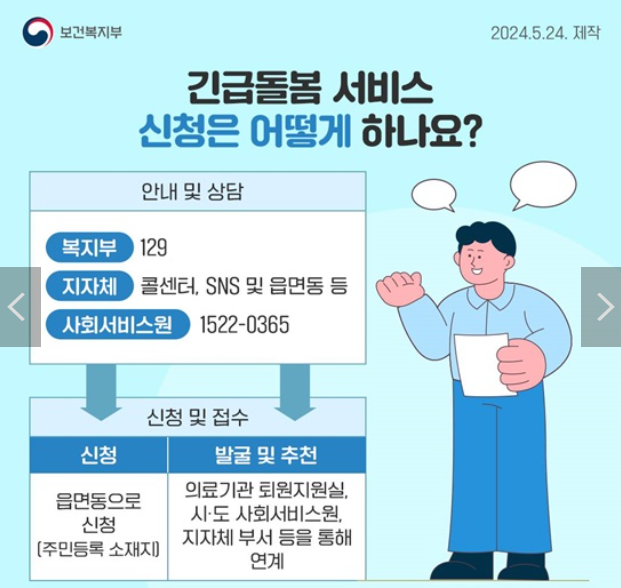 긴급돌봄 서비스 신청 방법