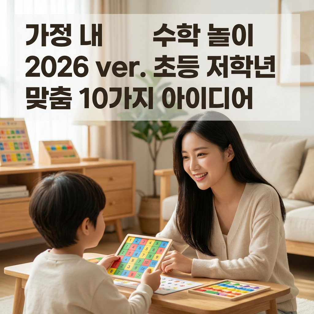 가정 내 수학 놀이 2026 ver. | 초등 저학년 맞춤 10가지 아이디어