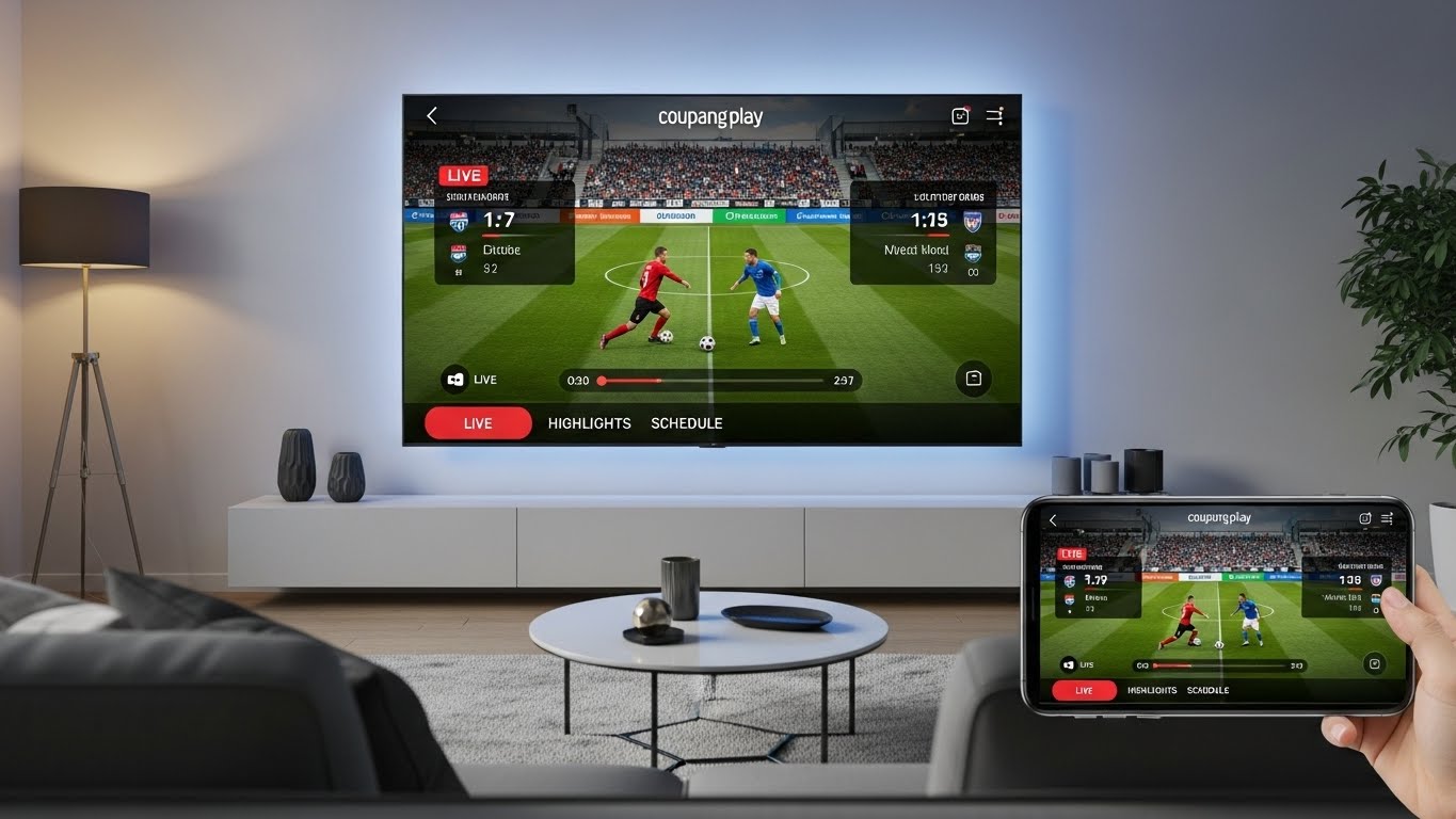 쿠팡플레이 앱 중계화면