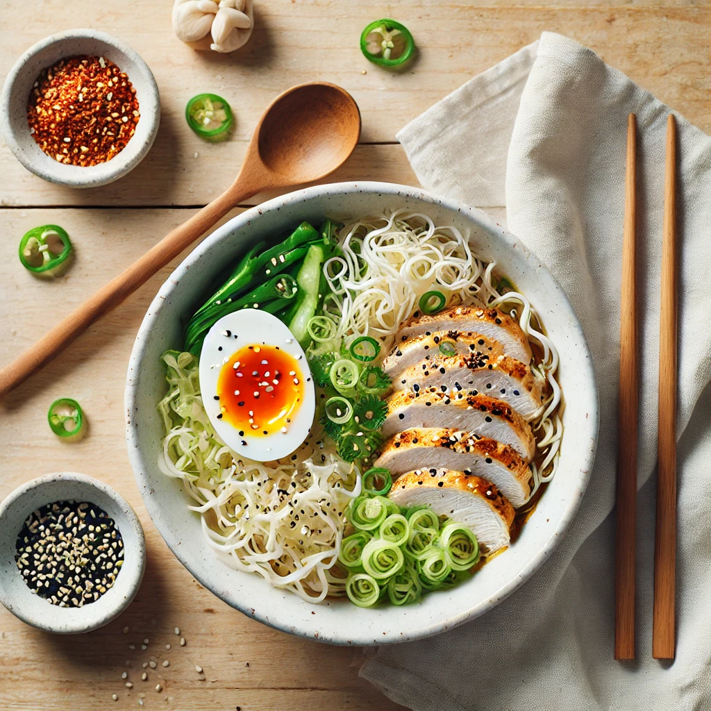 건강 다이어트 라면 비빔라면 닭가슴살 양배추