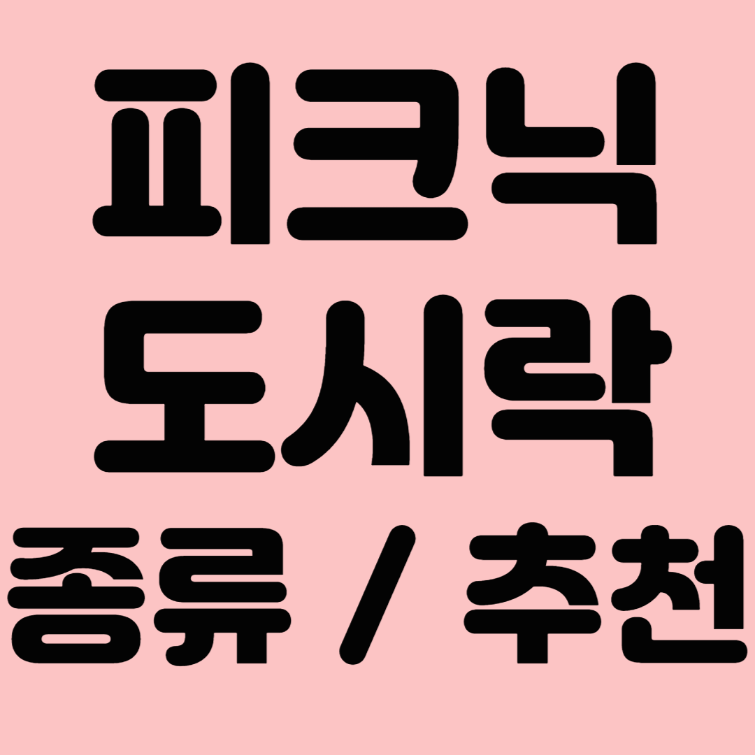 피크닉 도시락 종류 / 추천