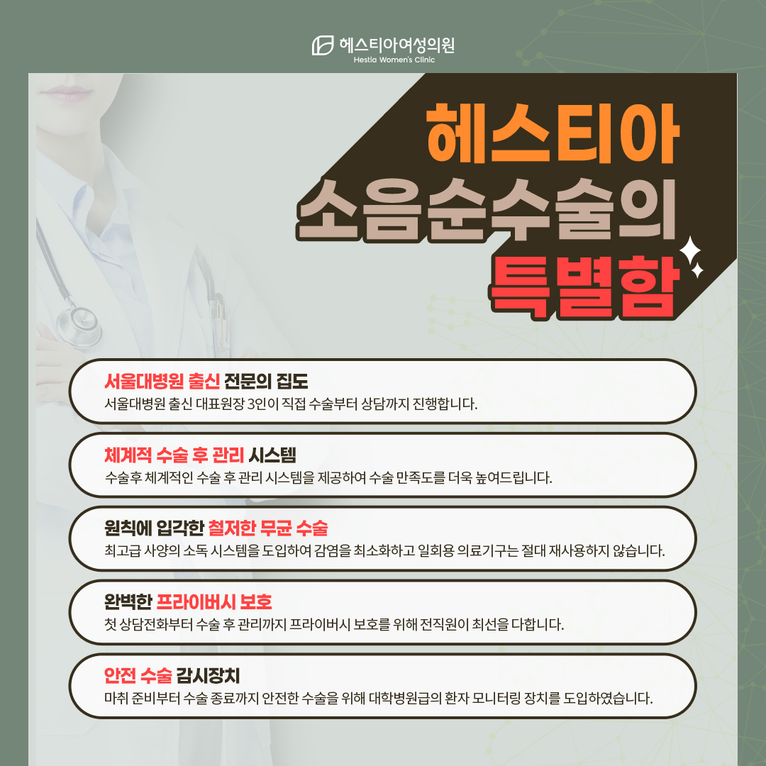 헤스티아여성의원 소음순수술의 특별함