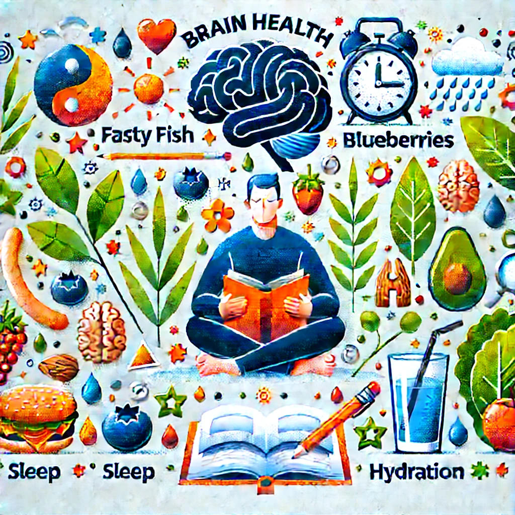 뇌 건강을 이한 식숩관 이미지