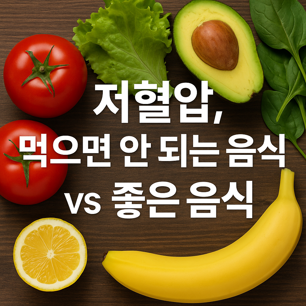 저혈압 환자가 먹으면 안 되는 음식 vs 좋은 음식 비교 정리