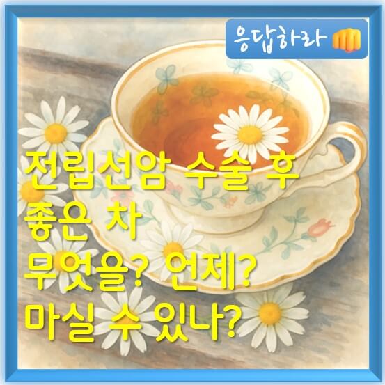전립선암 수술 후 좋은 차, 무엇을 언제 마시면 좋을까