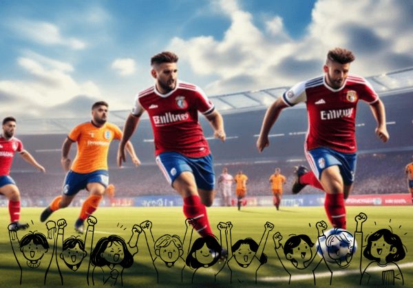 축구경기하는 이미지