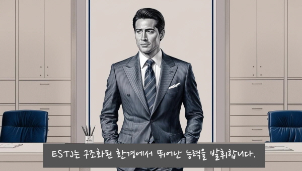 ESTJ는 구조화된 환경에서 뛰어난 능력을 발휘합니다에 관한 그림