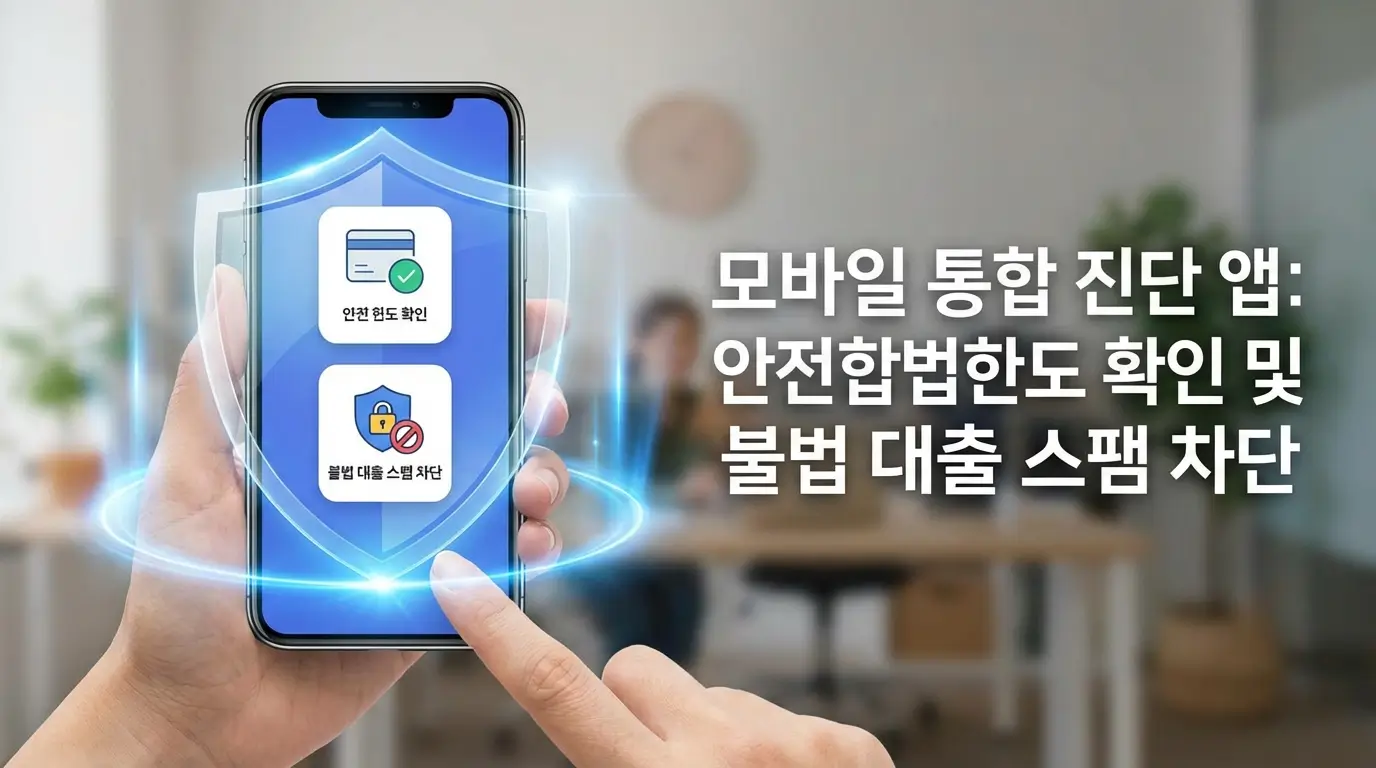 모바일 통합 진단 앱 안전 합법 한도 확인 및 불법 대출 스팸 차단