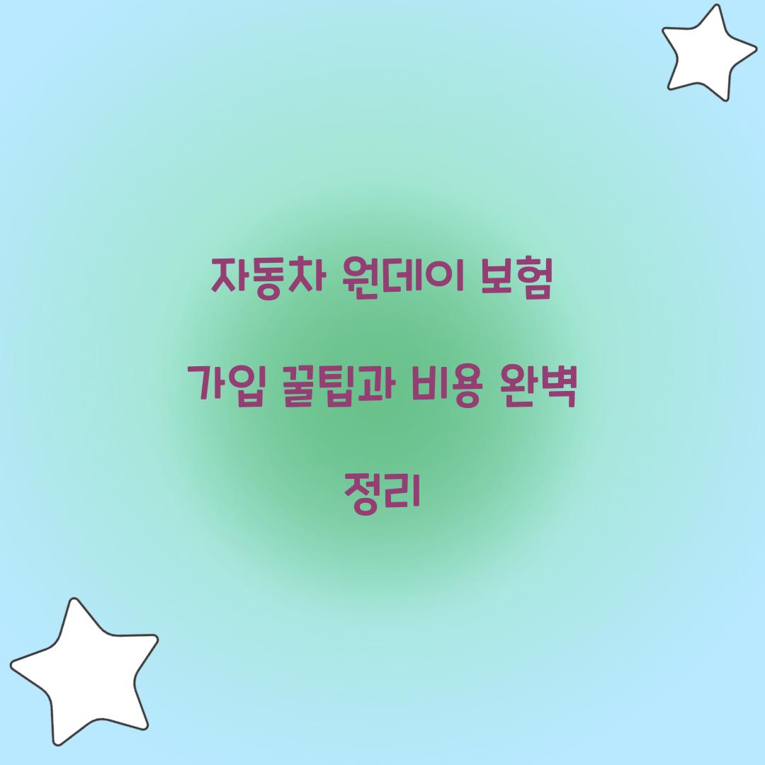 자동차 원데이 보험