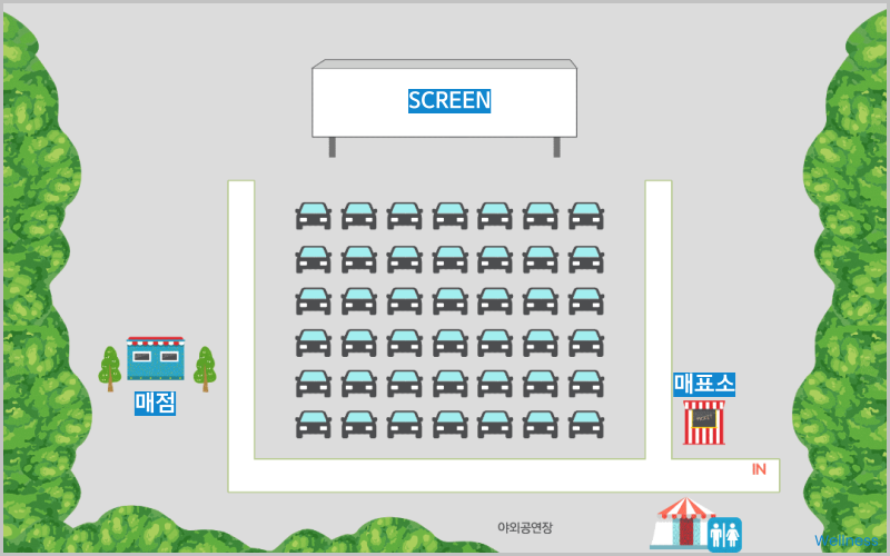 포천 자동차 극장 배치도