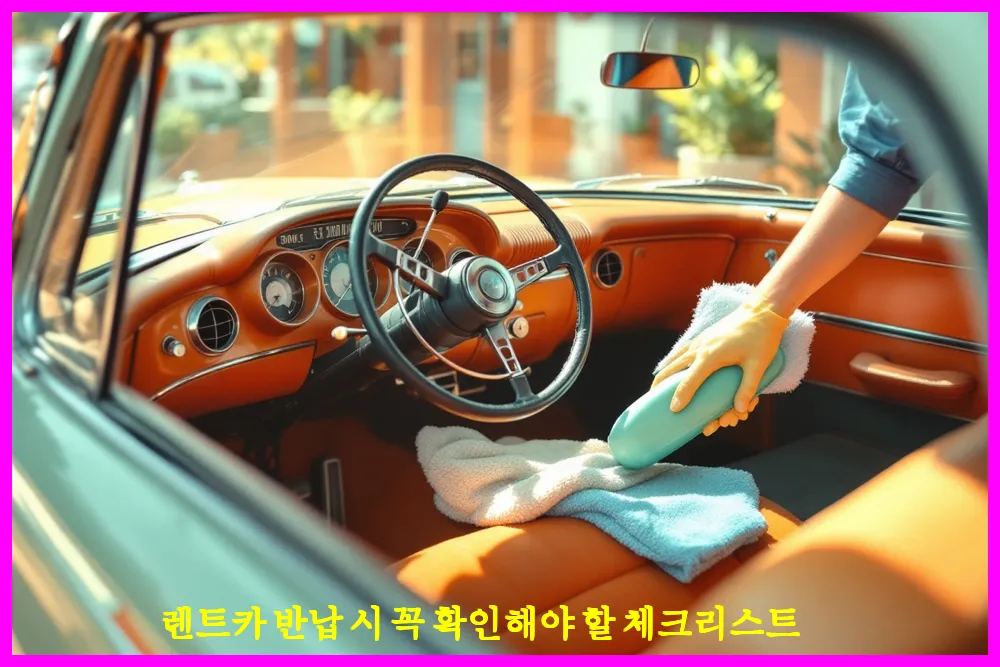 렌트카 반납 시 꼭 확인해야 할 체크리스트