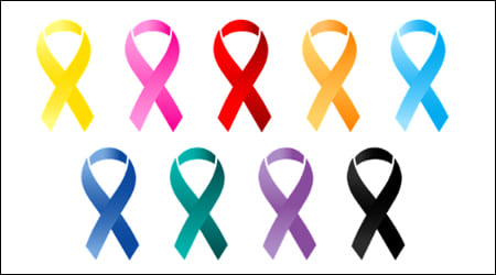 각종 암 관련 리본