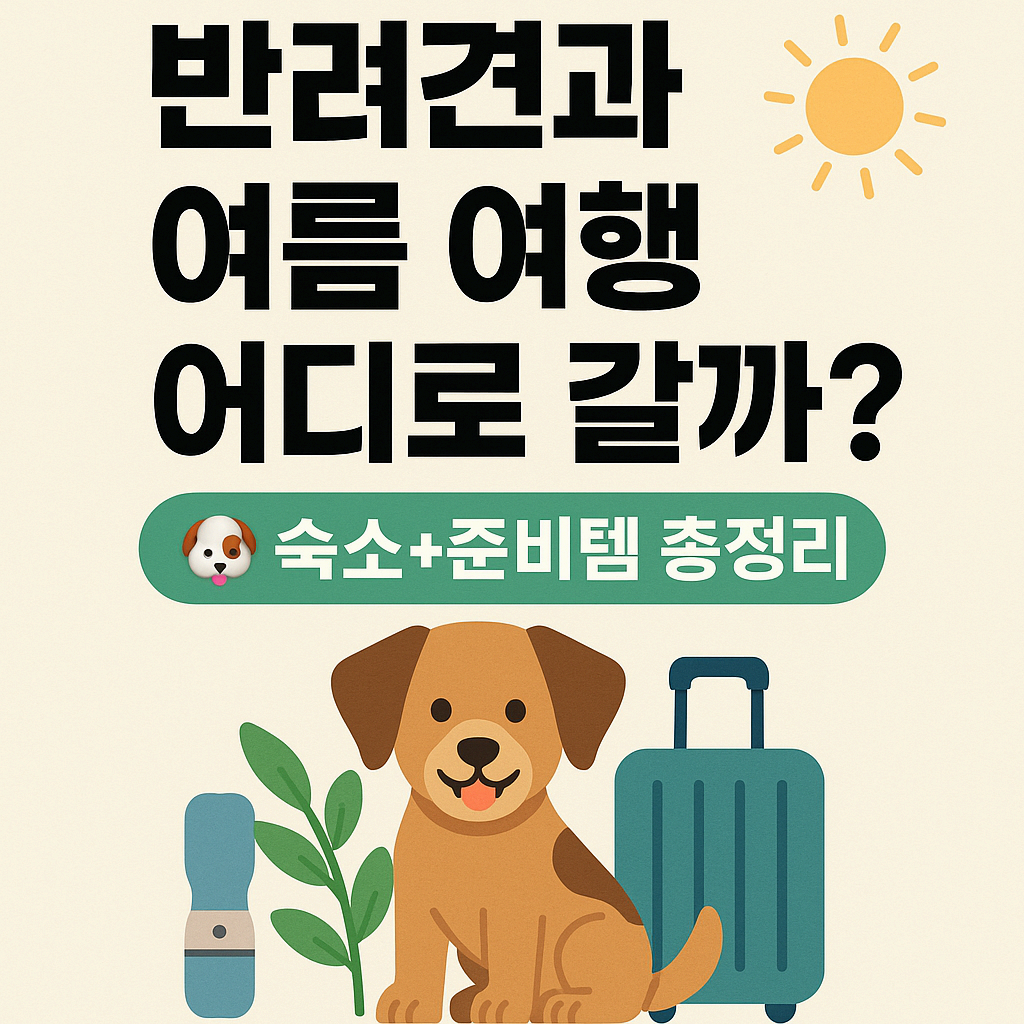 🐾 반려견과 여름 여행 갈 만한 확실한 애견동반 숙소 6곳 총정리!