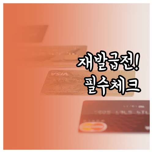 모두의카드 재발급 신청 전 필수 체크..