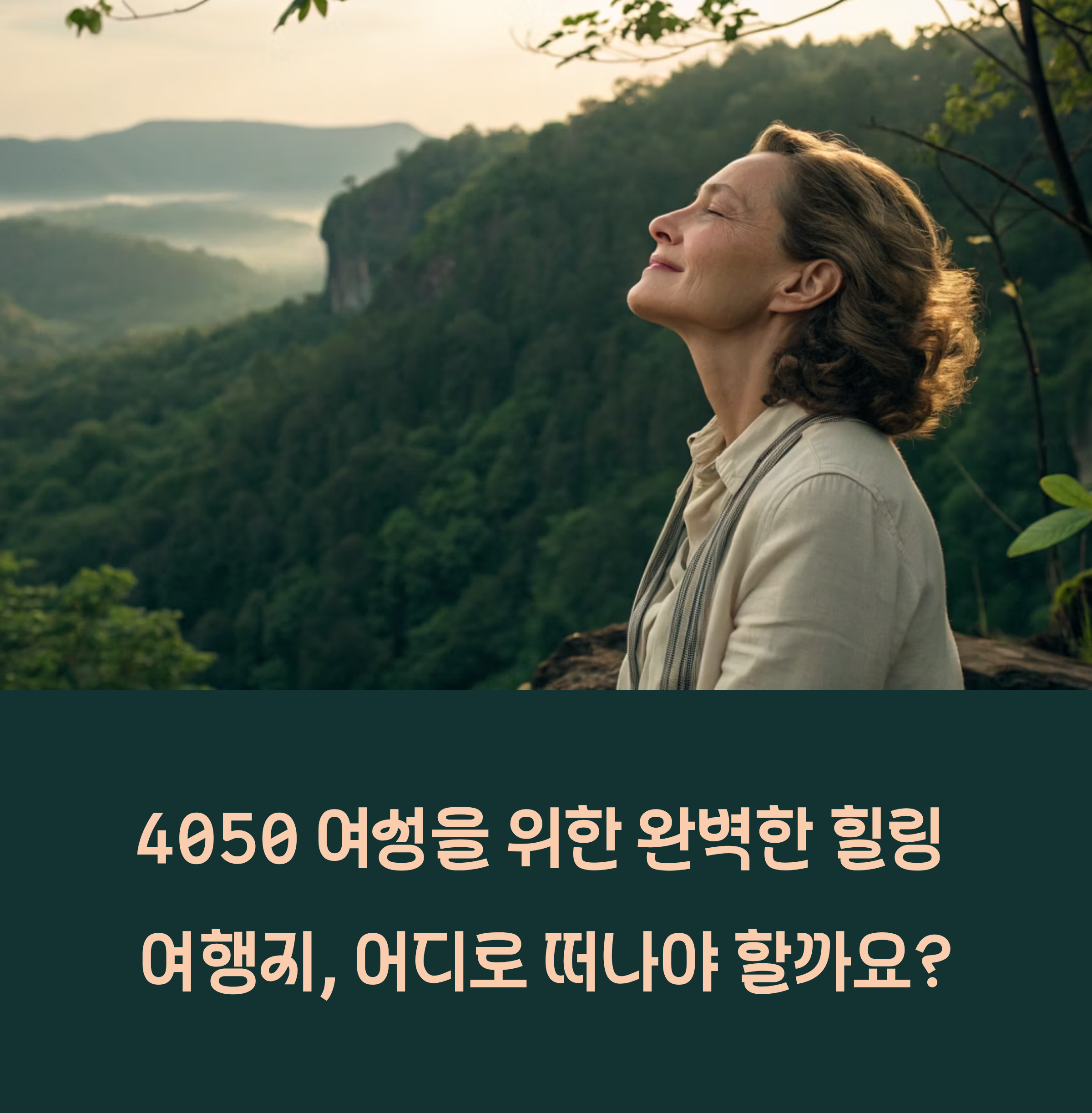 4050 여성을 위한 완벽한 힐링 여행지: 나만의 고요한 시간을 찾아서