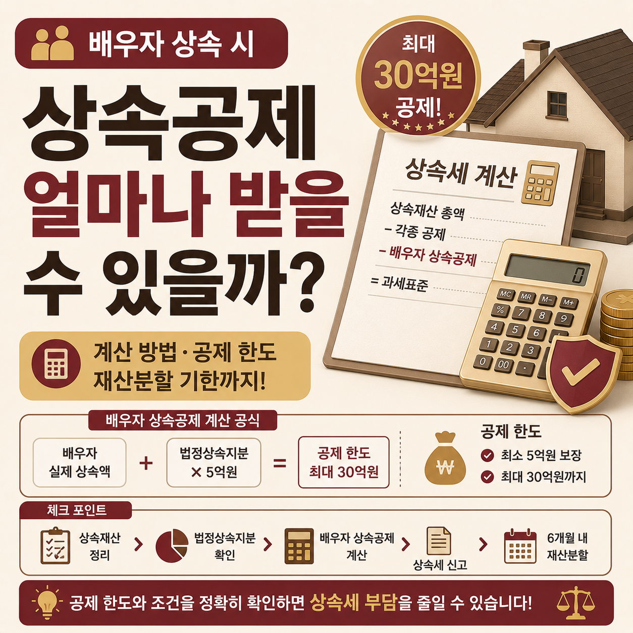 배우자 상속공제 계산 방법 안내 이미지