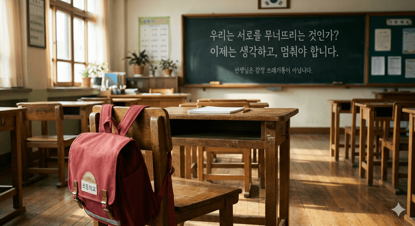 이제는 생각하고, 멈춰야 합니다.