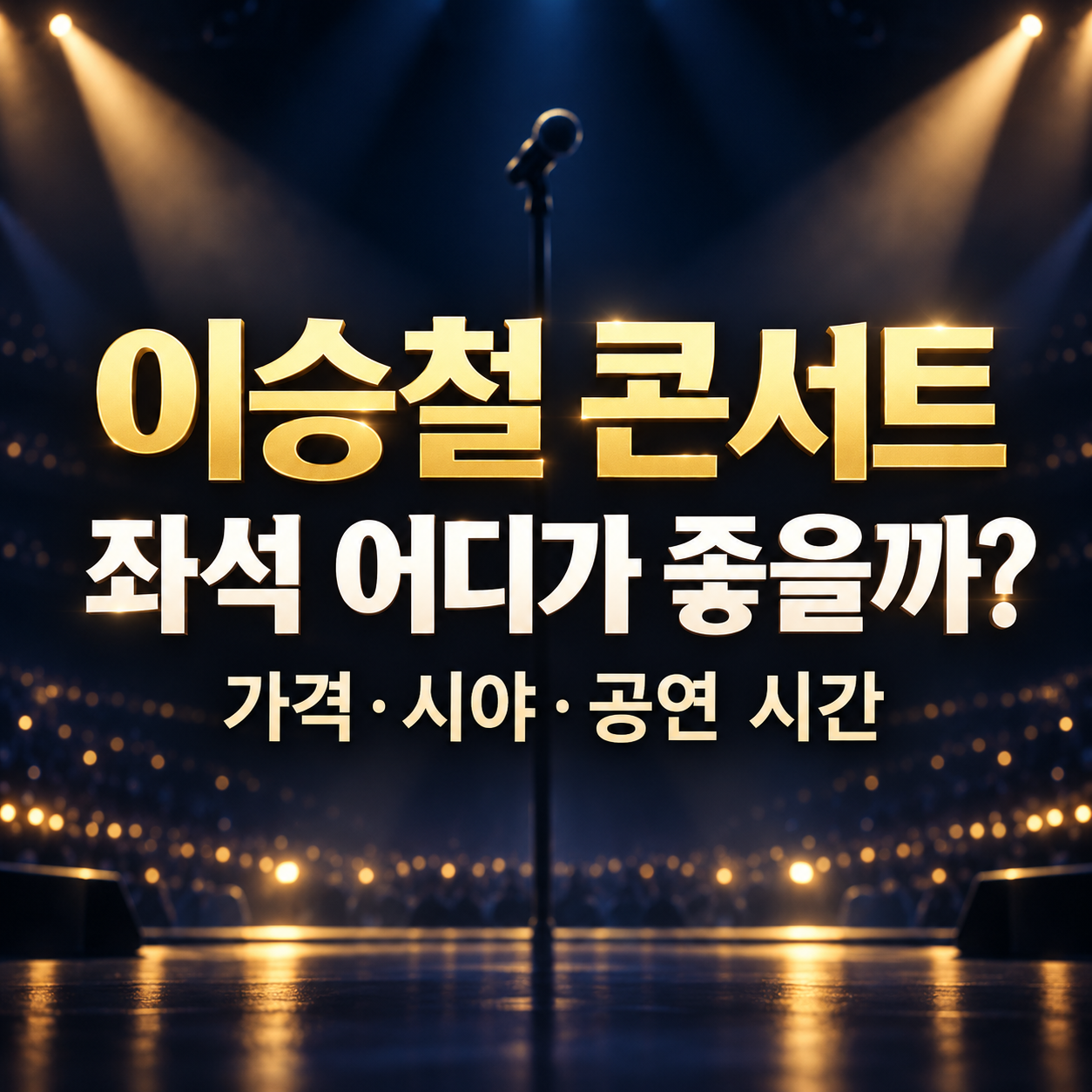 이승철 콘서트 좌석 어디가 좋을까? 가격·시야·공연 시간 총정리