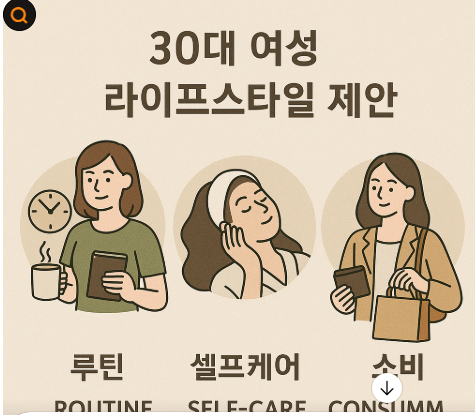 30대 여성 라이프스타일 제안(루틴,셀프케어,소비)사진
