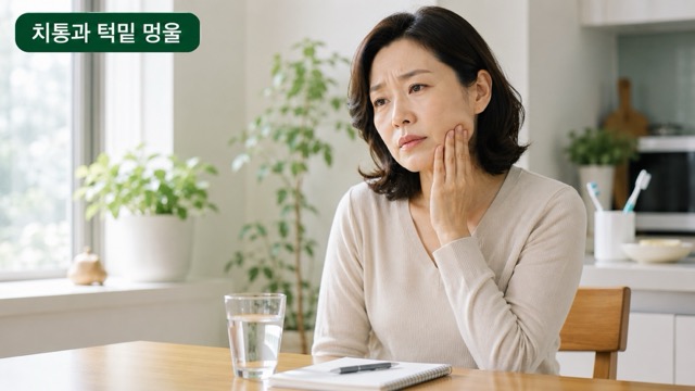 치통 잇몸 염증과 턱밑 림프절】