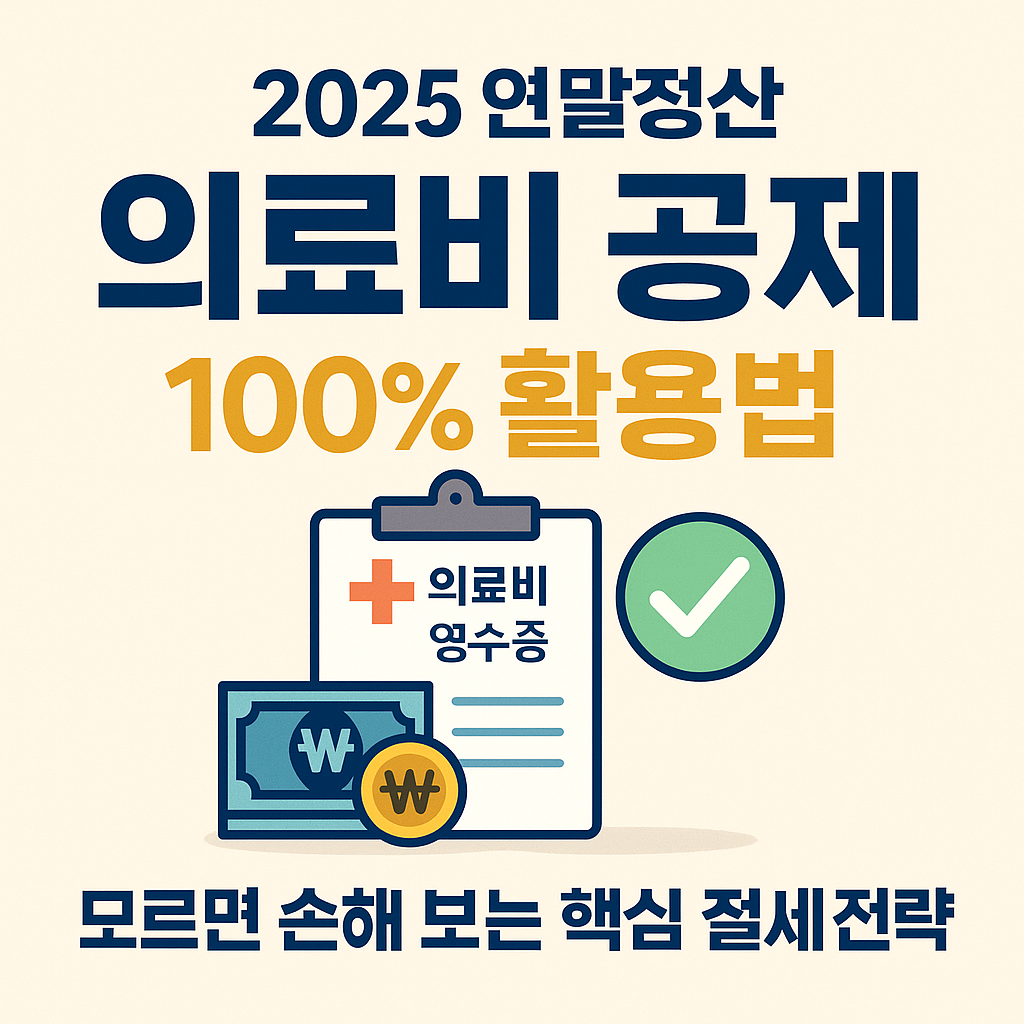 2025 연말정산 의료비 공제 100% 활용법 — 모르면 손해 보는 핵심 절세 전략