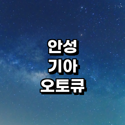 안성시 기아 오토큐