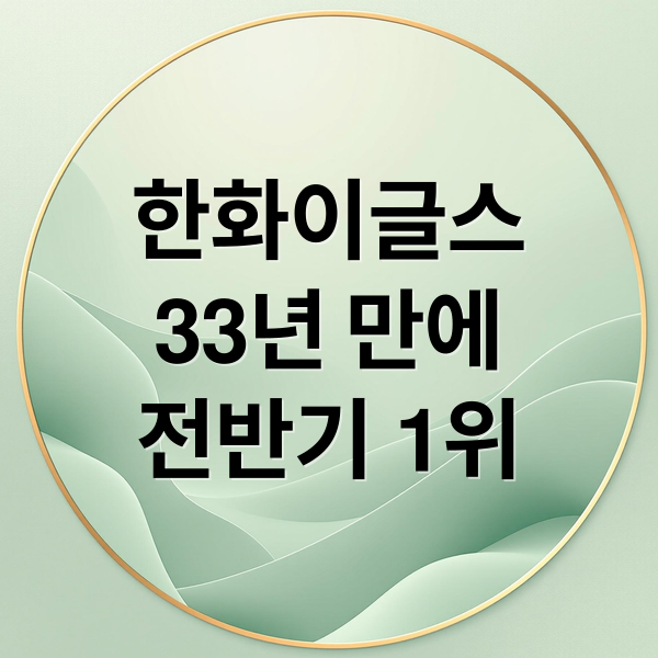 한화이글스 전반기 우승