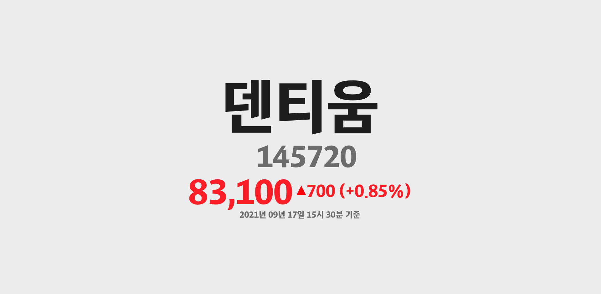 덴티움 2021-09-17 15:30:00기준 주가