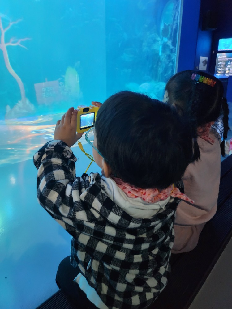 사진 찍는 아이