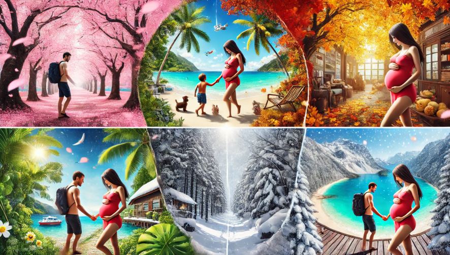 사계절 태교 여행 이미지