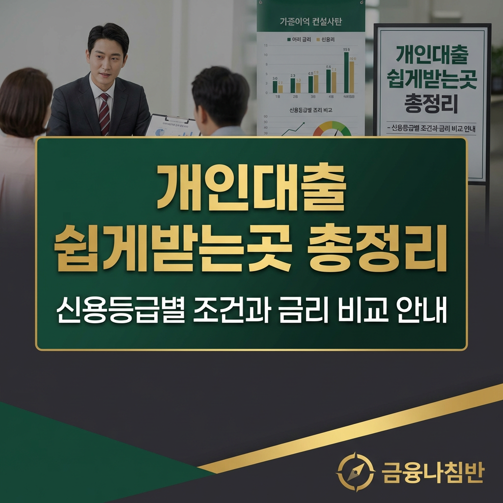 개인대출 쉽게받는곳 총정리