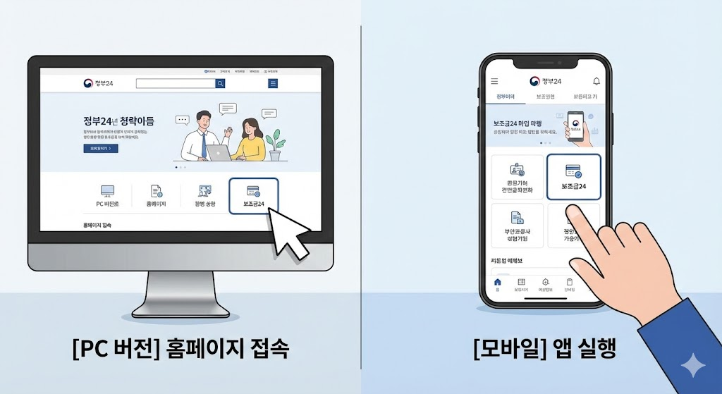 숨은 지원금 3분 만에 조회하기