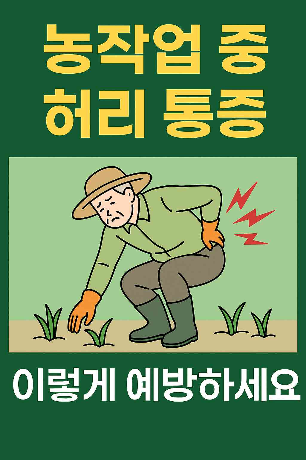 농작업안전관리 : 농작업 중 허리 통증
