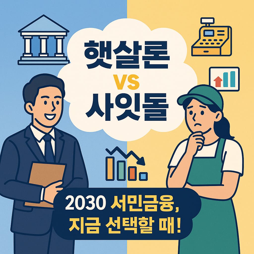햇살론과 사잇돌 선택 상황 묘사 이미지