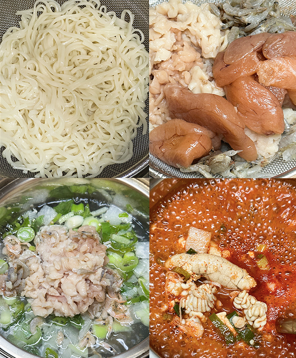 하니칼국수 밀키트 과정 이미지